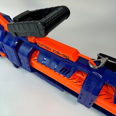 🔥NERF Elite Titan CS-50 Toy Blaster Fully Motorized, Elite Drum
