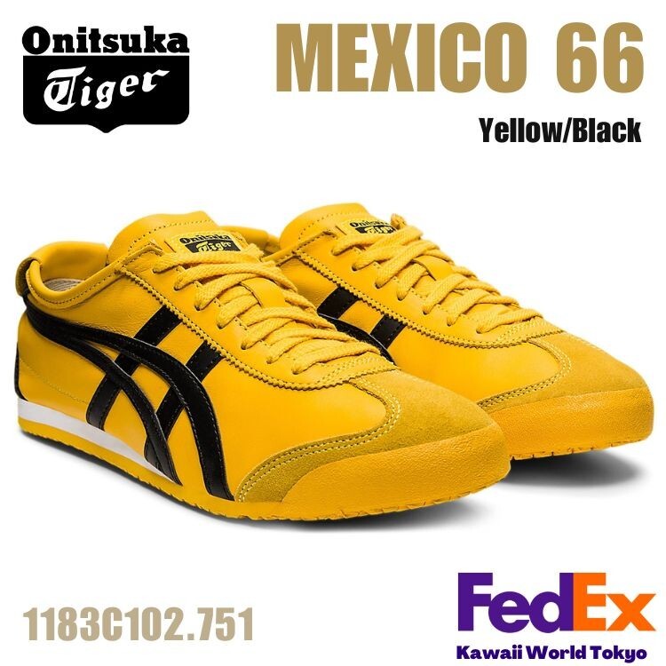 Onitsuka Tiger MEXICO 66 YELLOW / BLACK 1183C102 751 UNISEX New