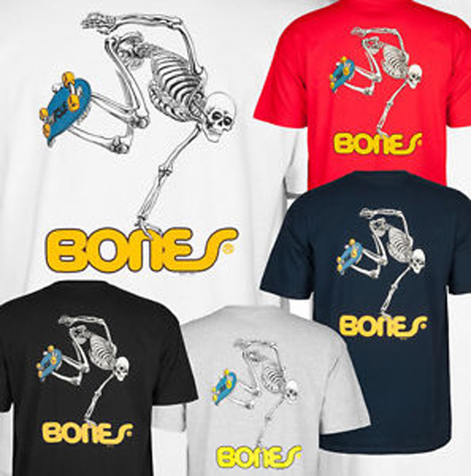 POWELL PERALTA Skateboard Skeleton Tee Shirt - BONES BRIGADE