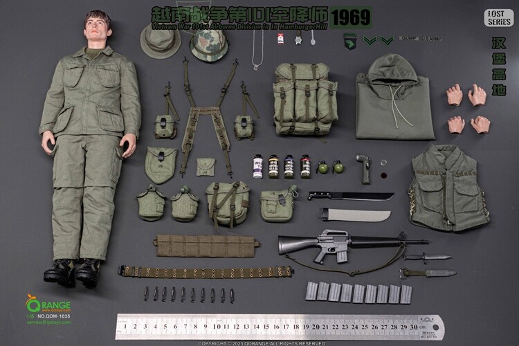 1/6 QORANGE QOTOYS QOM-1035 Vietnam War 101st Airborne Division
