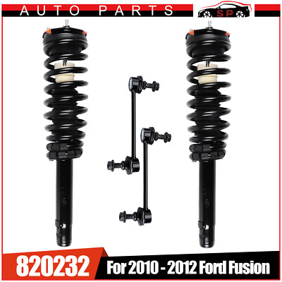 For 2010 2011 2012 Ford Fusion Front Complete Struts & Sway Bar