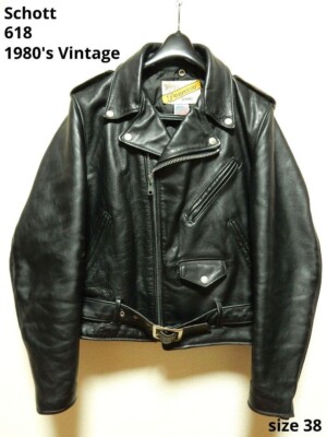 Schott Perfecto Double Leather Riders Jacket Size 38 Made in USA