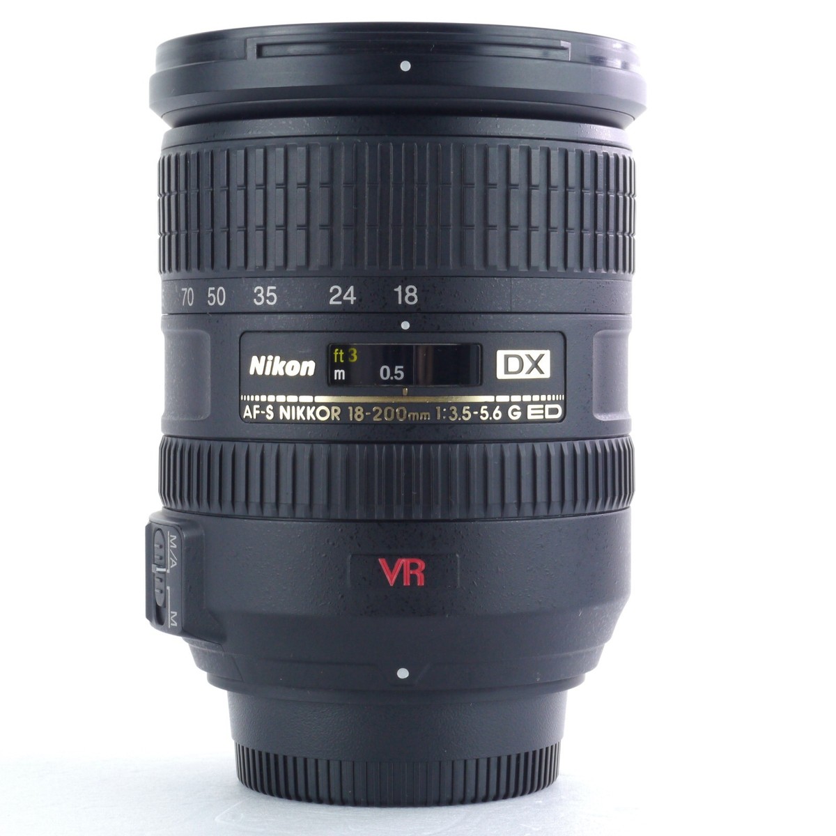 Nikon AF-S DX NIKKOR 18-200mm f/3.5-5.6G ED VR [Near Mint] W/hood