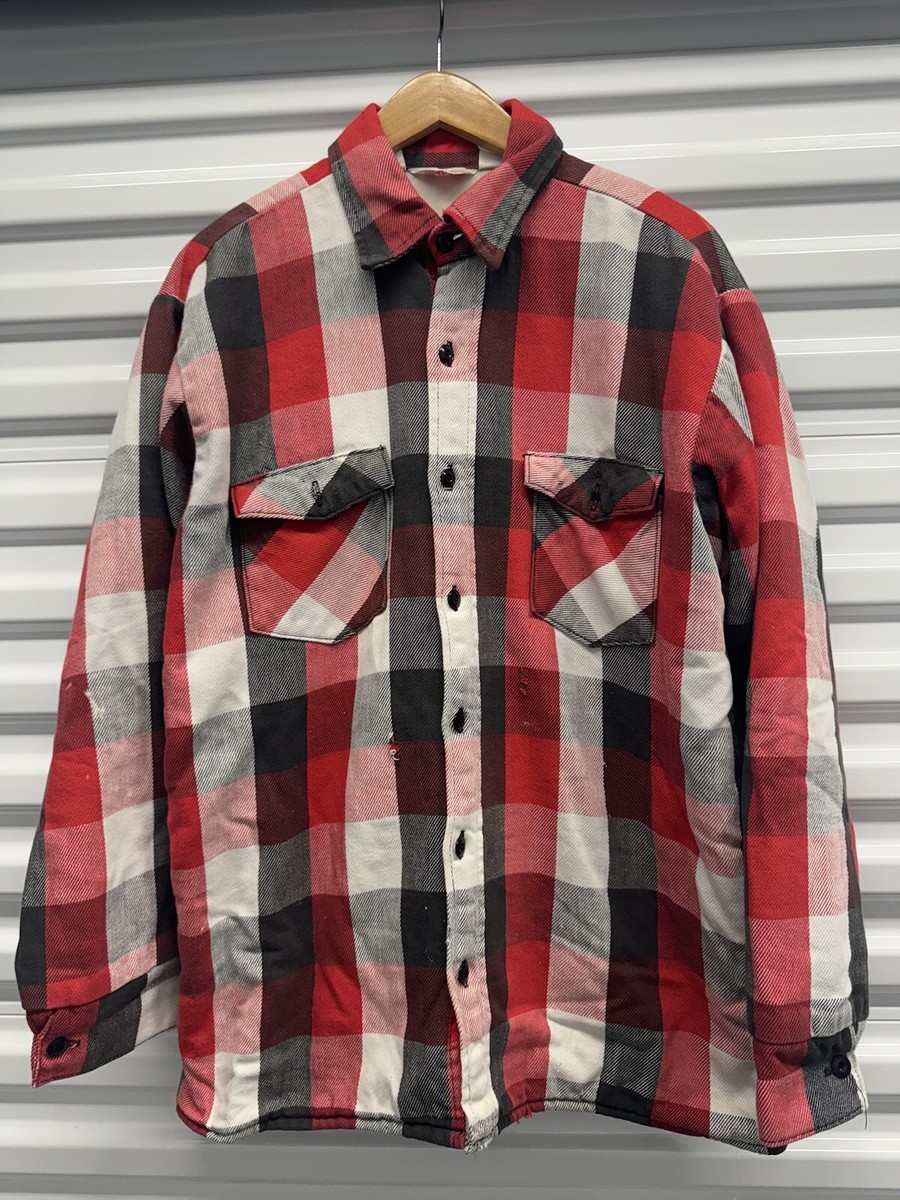 VINTAGE 70s Frostproof Shirt Adult Large Cotton Flannel Insulated