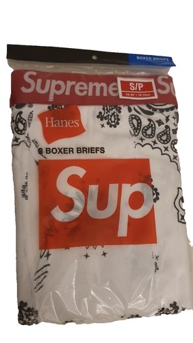 Brand New Supreme x Hanes Boxer Briefs 2 Pack - Heather Grey