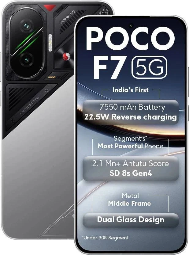 POCO F7 5G (Silver 512 GB 12 GB ) NFC 6.83