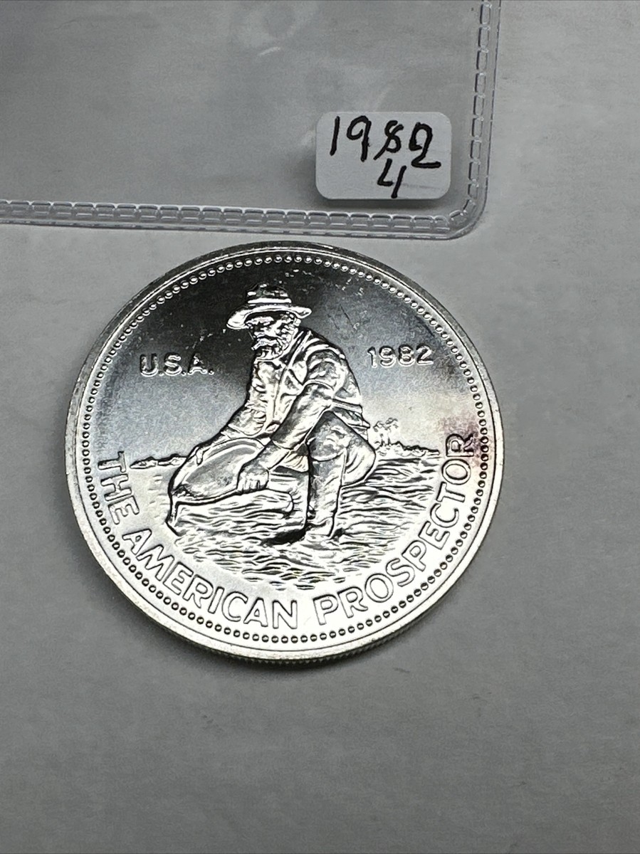 1982 The American Prospector 1 OZ 0.999 + Fine Silver Engelhard