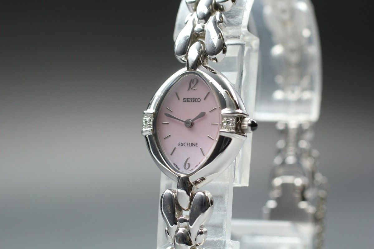 Near MINT] 1996 Vintage SEIKO Exceline 1F20-6B60 Quartz Silver