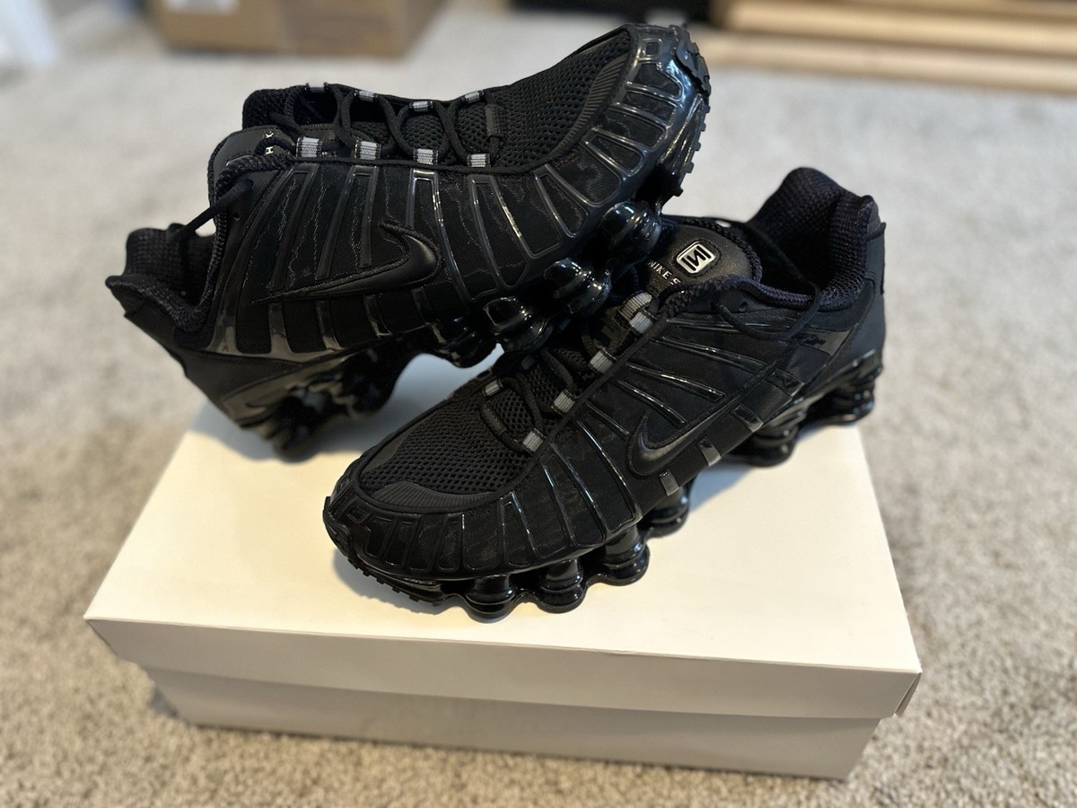 RARE 2019 Nike Shox TL Total Shox All Black Reflective Mens Sz 10