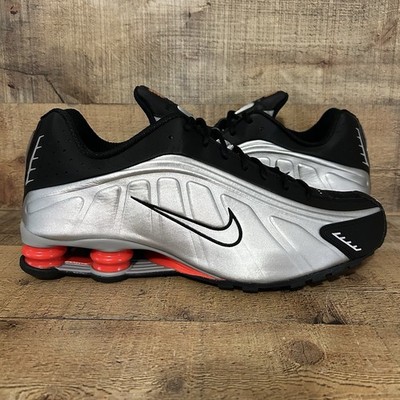 Nike Shox R4 Men's Size 14 Black Metallic Silver Max Orange BV1111