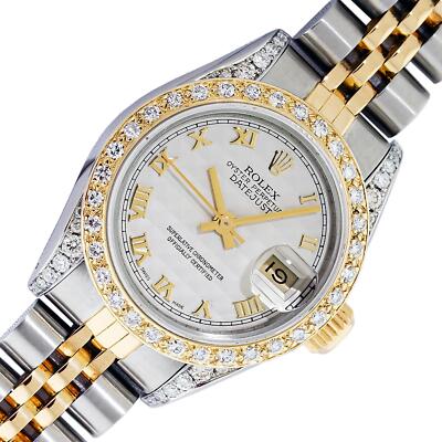 Rolex Lady Datejust 69173 Steel and 18K Gold Factory Pyramid Roman