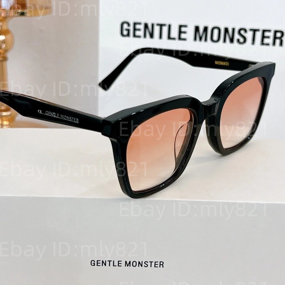 GentleMonster Sunglasses Momati 01 (OR) Black Frame Sunset color