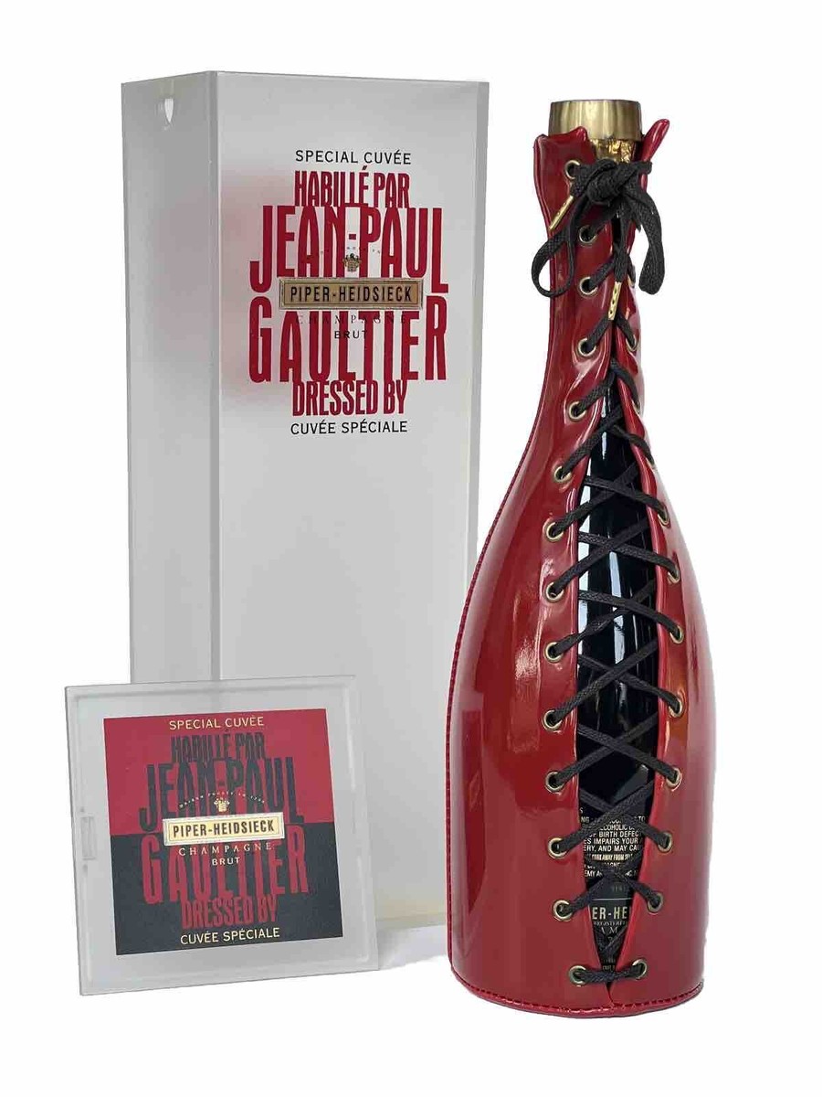 Jean Paul Gaultier Piper Heidsieck Corset Sleeve Champagne Bottle