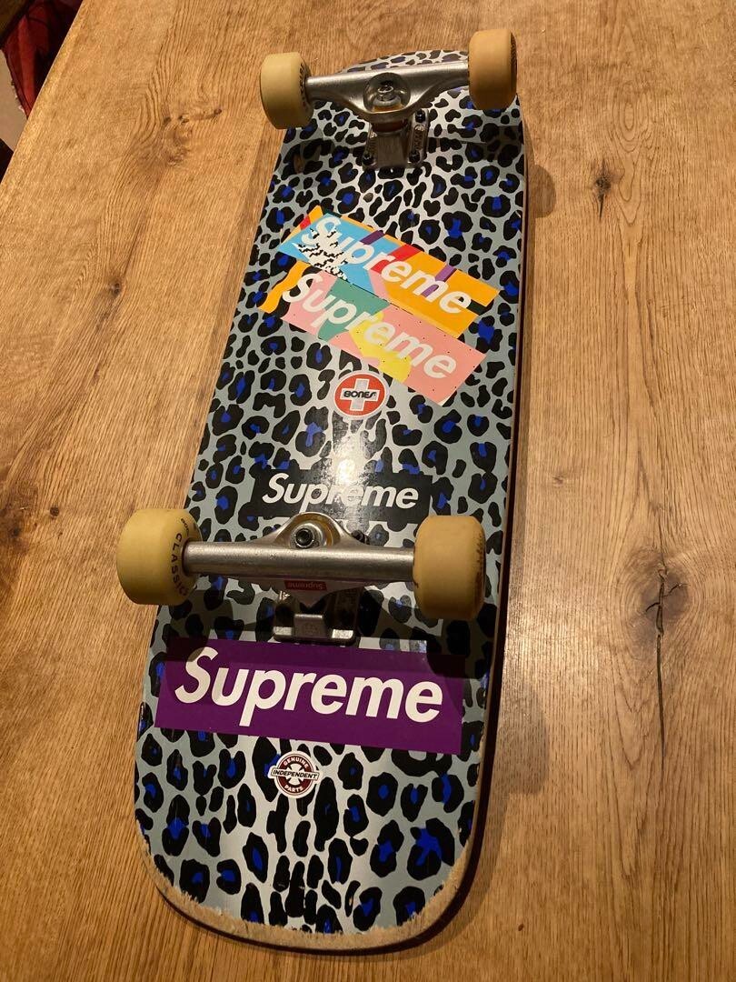 Supreme Skateboard Deck Complete Vintage Leopard Blue | eBay