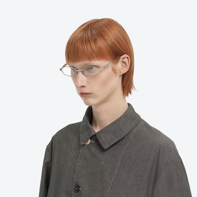 Gentle Monster MM218 02 Maison Margiela Oval Glasses Silver Frame