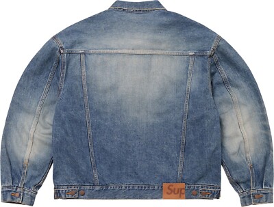 Supreme Distressed Selvedge Trucker Jacket XL New In Hand Free