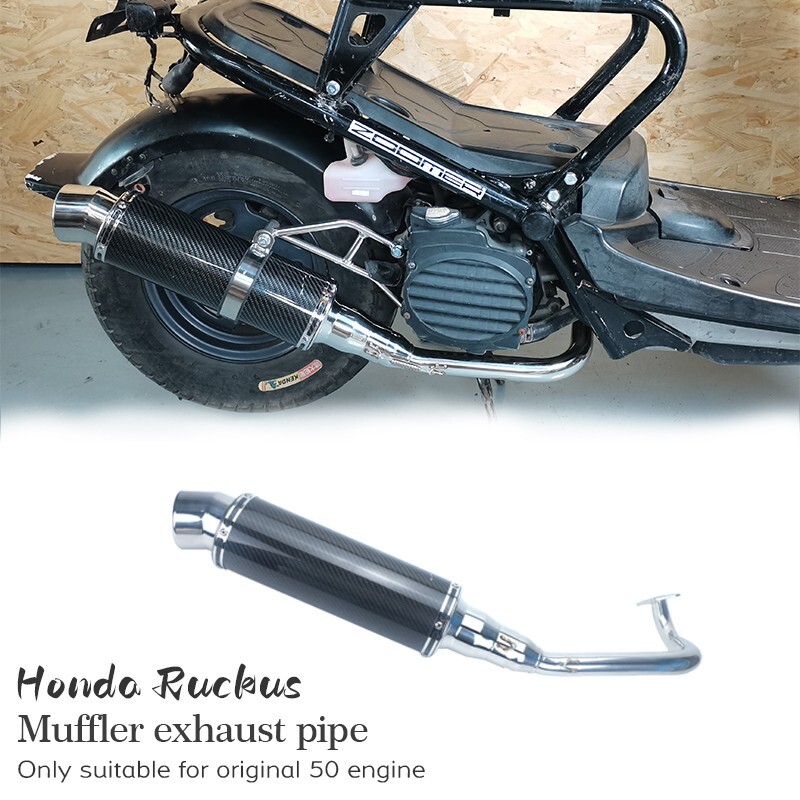 RUCKUS Exhaust Pipe Muffler Stainless Steel Motorcycle Scooter