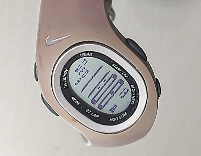 Nike Triax Sports Watch Men's Wristwatch Gray Silver Rubber
