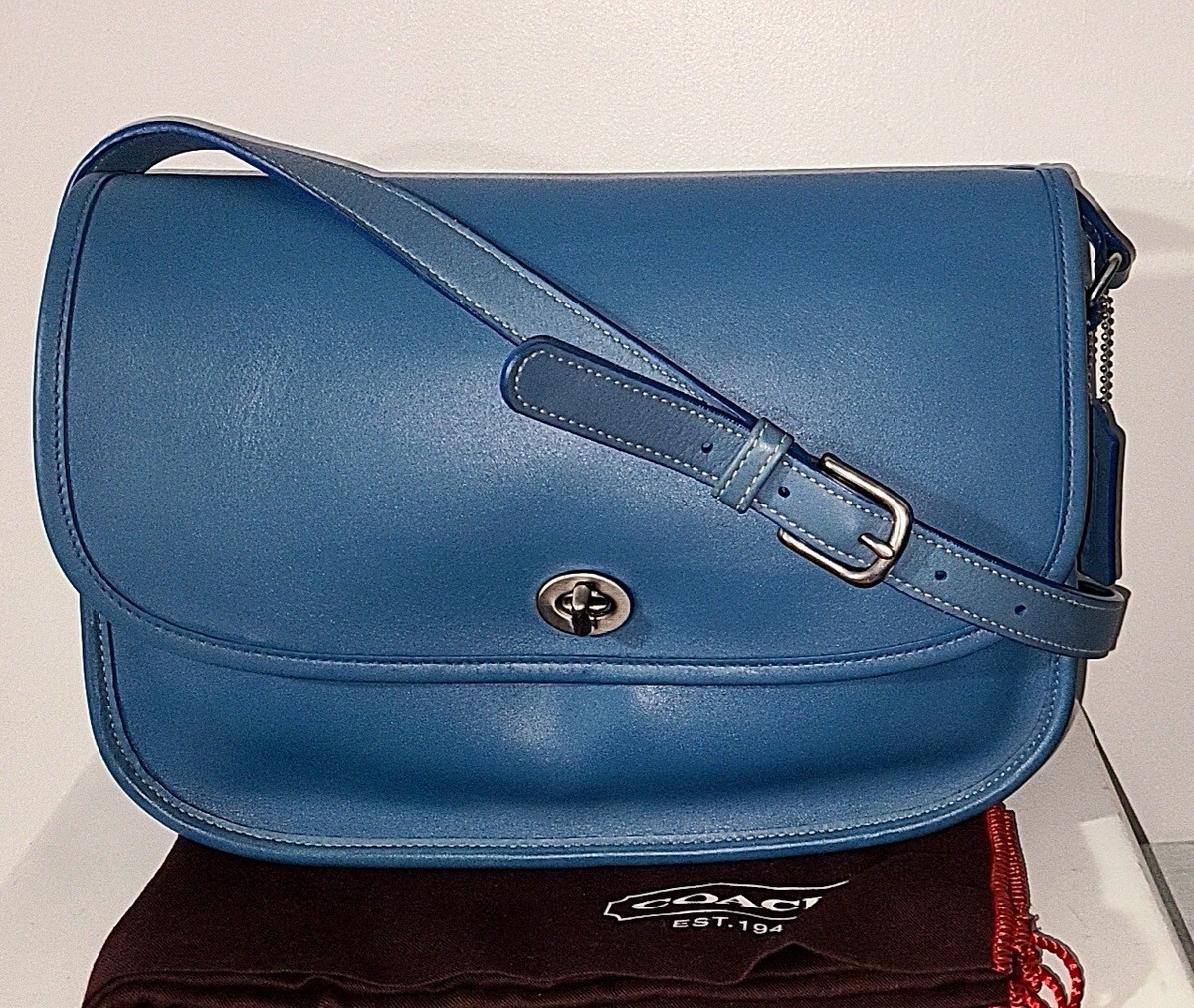 COACH RARE BLUE LEATHER CLASSIC CITY BAG 9790 | eBay