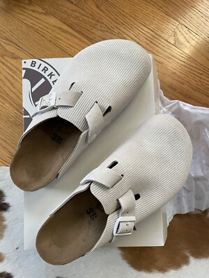 2020 STUSSY x BIRKENSTOCK ~ CORDUROY ~ SUEDE BOSTON CLOG ~BONE