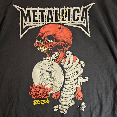 VTG Metallica 2004 Madly In Anger With The World Tour Graphic T