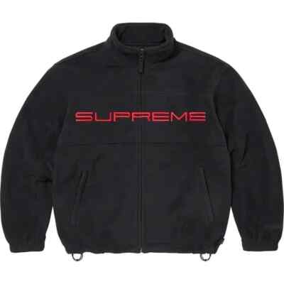 Supreme Polartec Fleece Zip Jacket Black XL Ships Fast In Hand. | eBay
