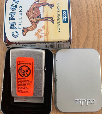 ZIPPO CAMEL BEAST PEWTER EMBLEM LIGHTER NEVER FIRED IN BOX D7 | eBay