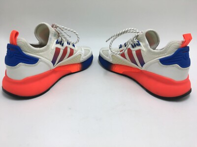 Adidas GS Zx 2K Boost Men's 4 Women's 6 White Red & Blue Athletic