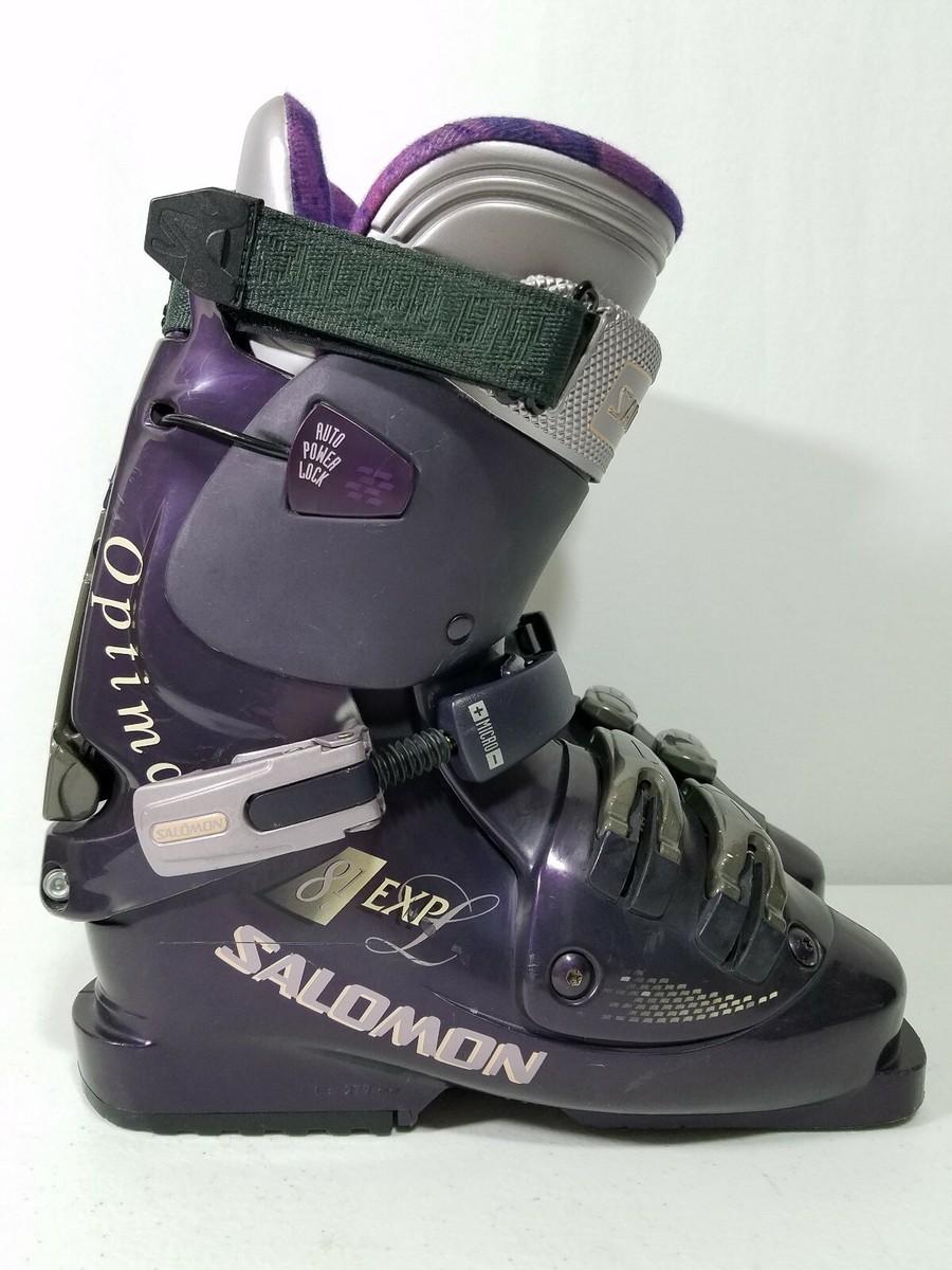 Salomon Optima EXP 8.1 Womens Purple Ski Boots Size 305/23.5 277mm