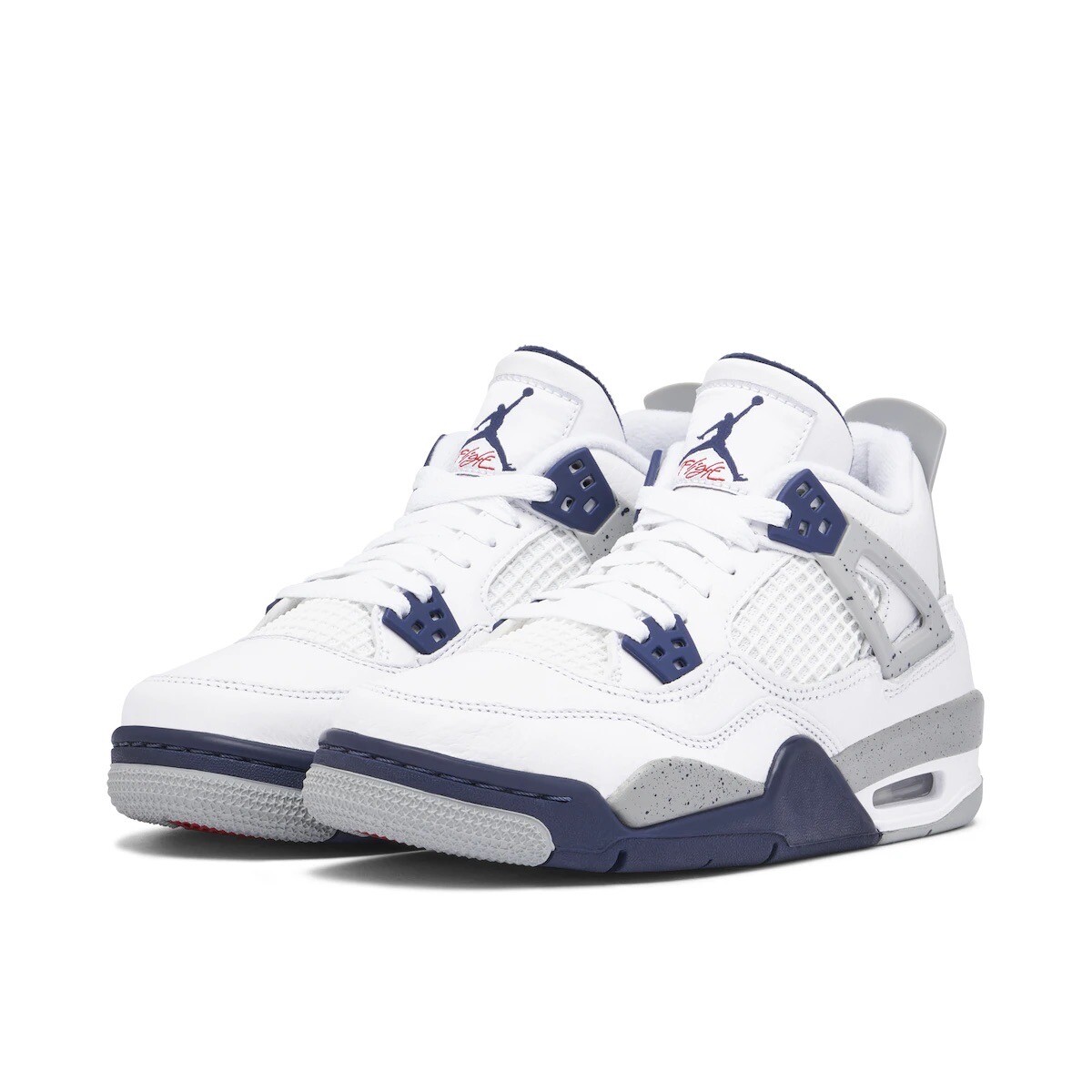 Nike Air Jordan 4 Retro GS Midnight Navy White Grey US 4Y NEW 100