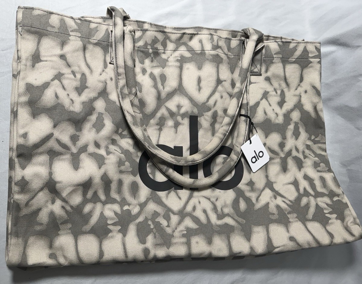 Buy Alo Yoga Fitness Gym Casual Tie Dye Gray Shopper Shoulder Tote
