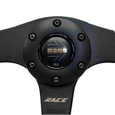MOMO RACE NOTO Black/Gold Steering Wheel AL01 320mm Unused F/S | eBay