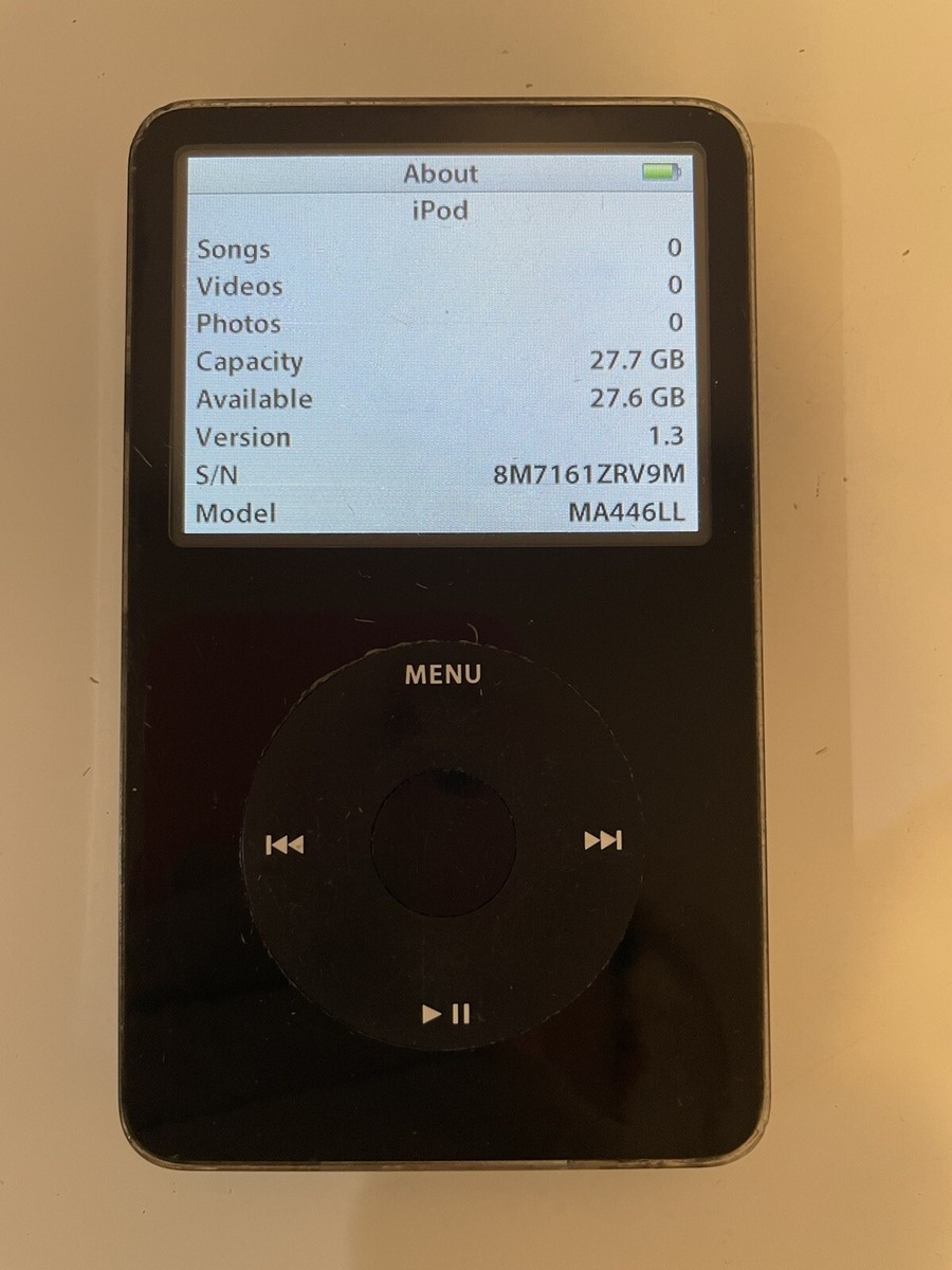 Apple iPod Video Classic 5th 5.5 Generation Enhanced 30GB - Black