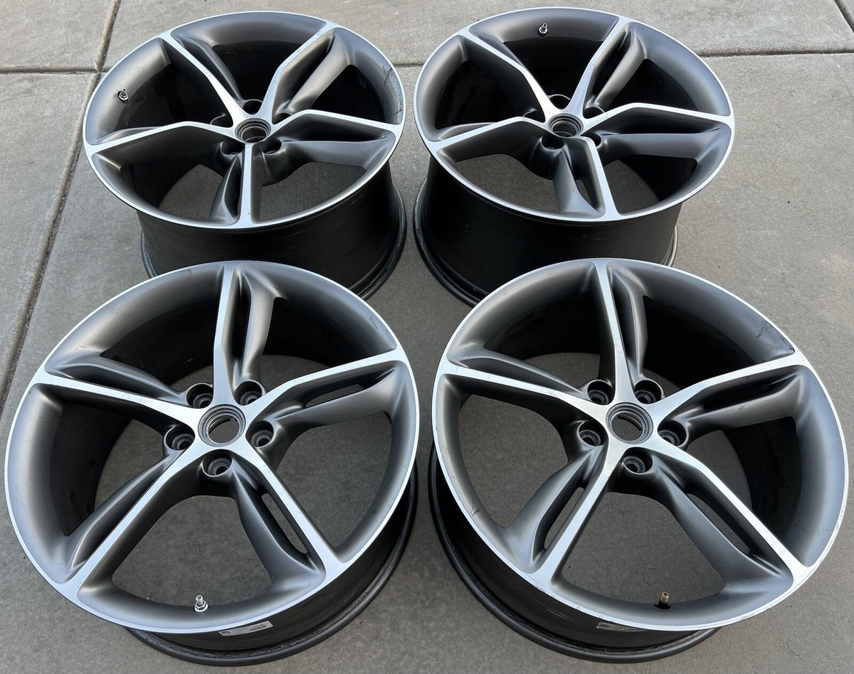 FOUR Genuine OEM Ferrari 296 GTB / GTS Forged Wheels Grigio Corsa