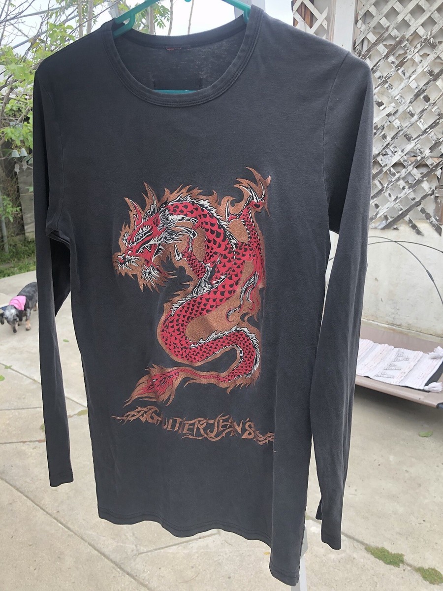 Jean Paul Gaultier Y2K 90s Dragon Long Sleeve Shirt | eBay