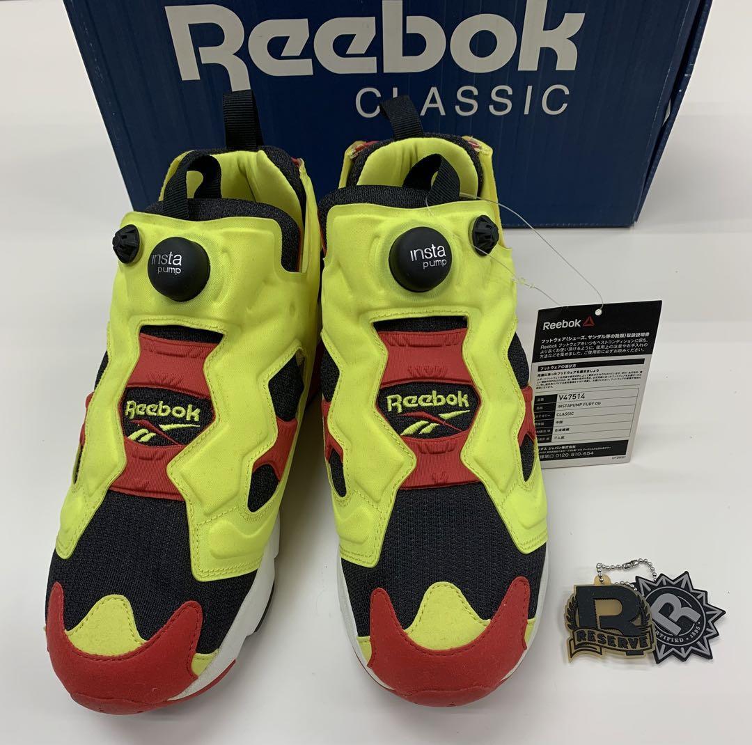 Reebok Insta Pump Fury Og Citron V47514 US 10 Yellow Red | eBay