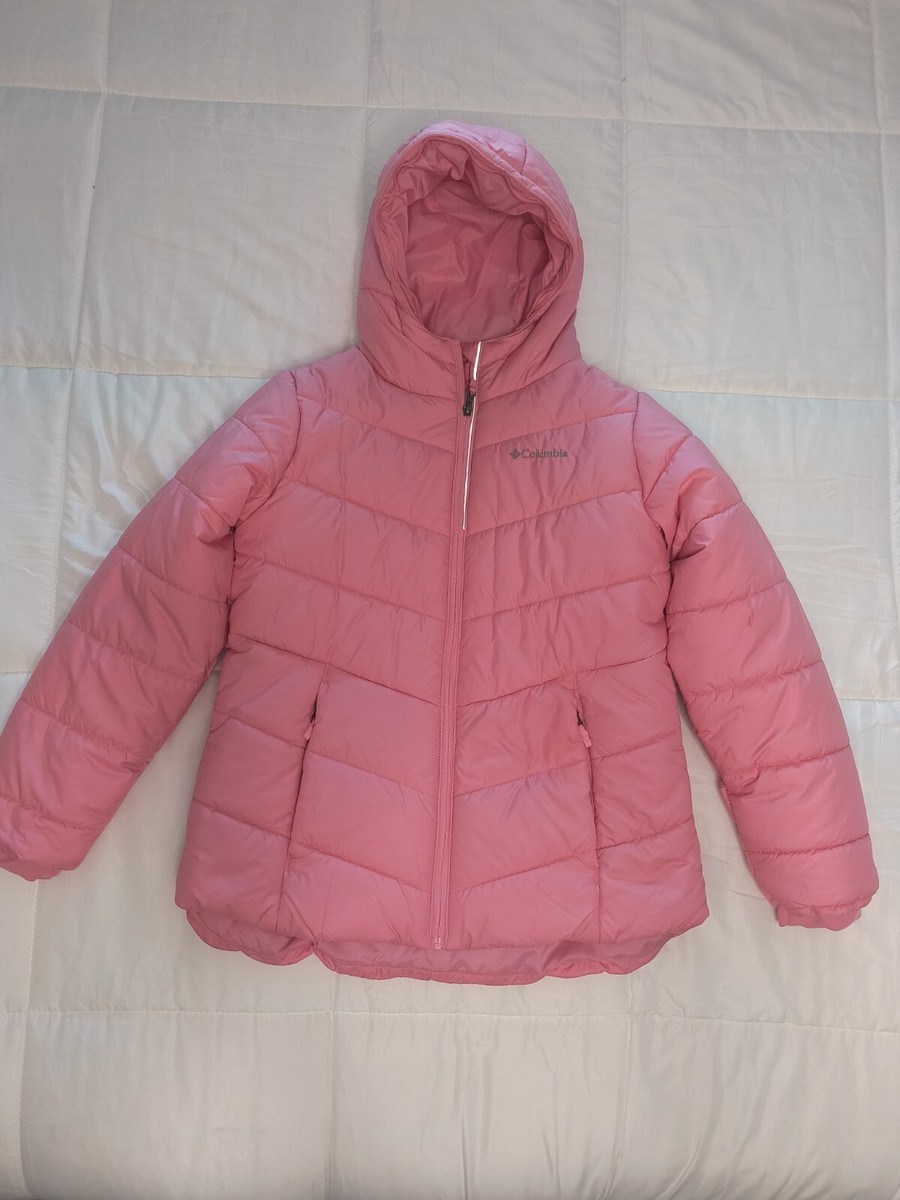Columbia Pink Rose Katelyn Crest Puffer Jacket Hood Girls Size