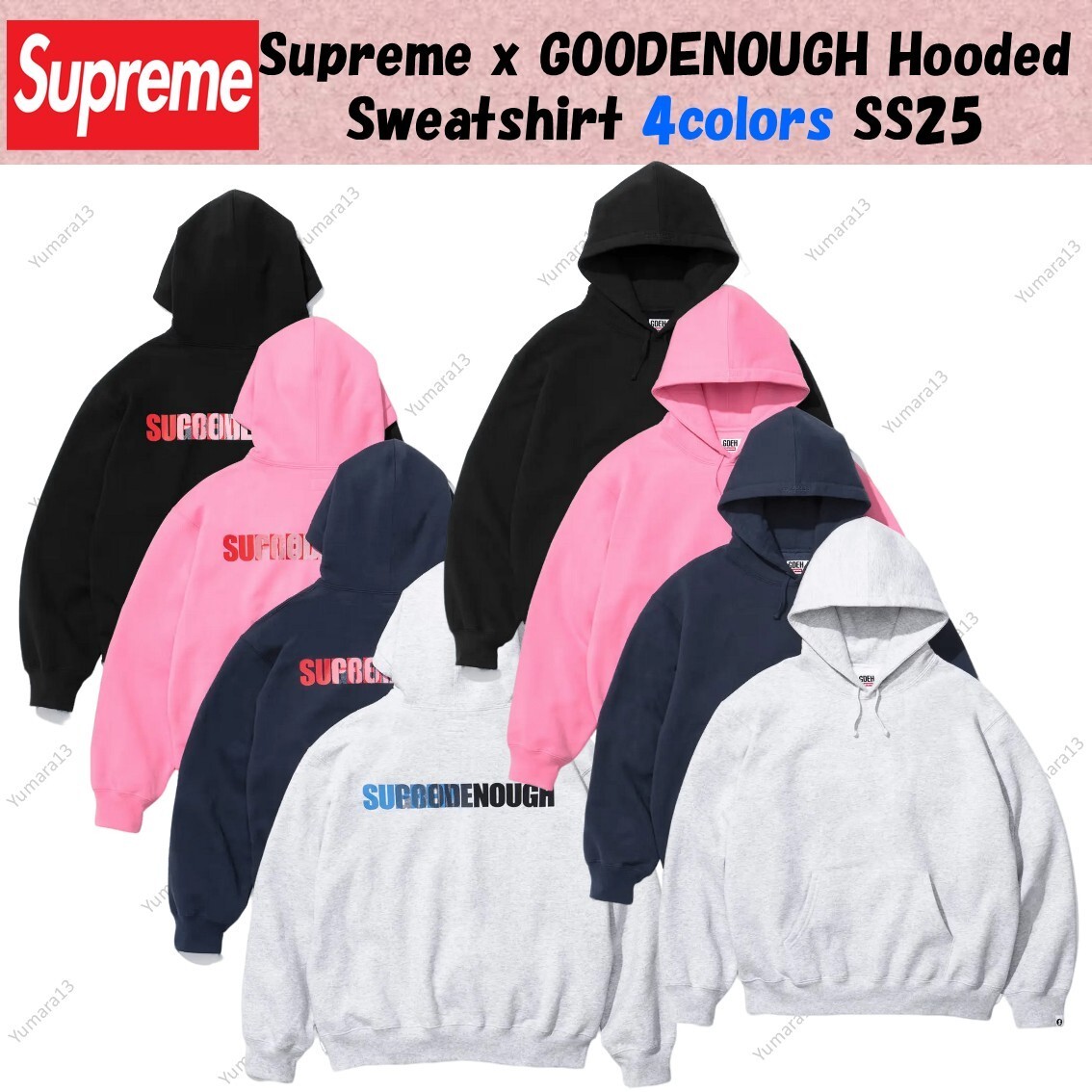 Supreme x GOODENOUGH Hooded Sweatshirt 4colors SS25 | eBay