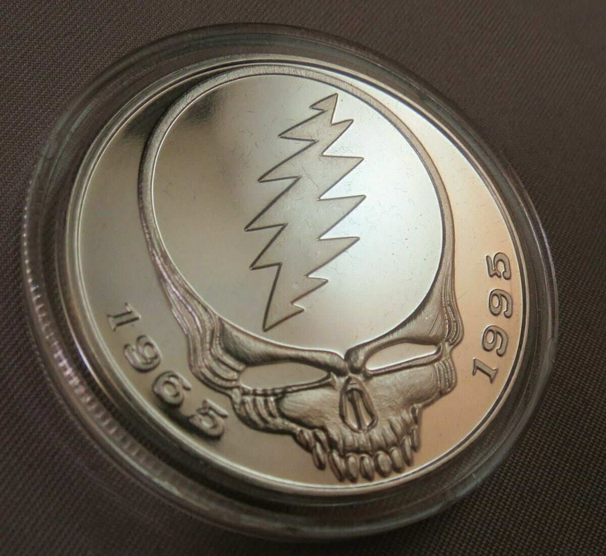 GRATEFUL DEAD SILVER PROOF OUNCE US oz COIN JERRY GARCIA ART skull