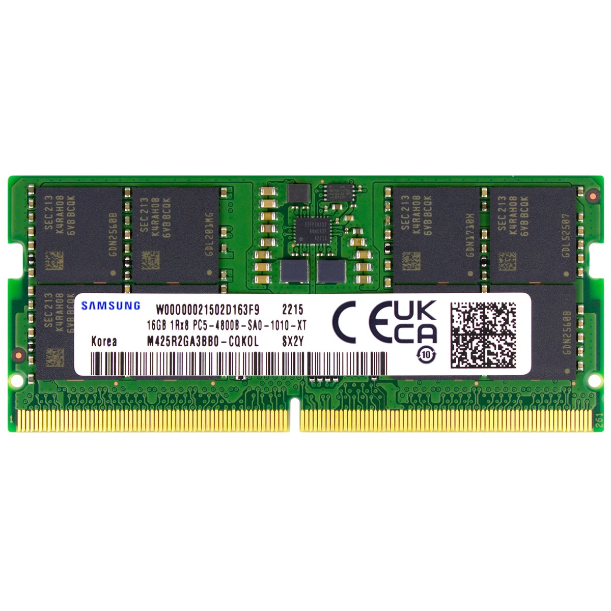 Samsung 16GB PC5-38400 DDR5 4800 MHz SODIMM Laptop Memory RAM