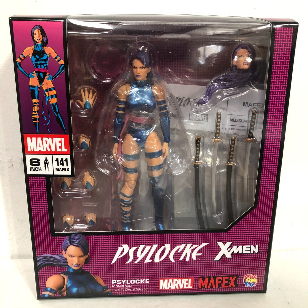 NEW AUTHENTIC MEDICOM TOY MAFEX No.141 PSYLOCKE COMIC Ver Figure X