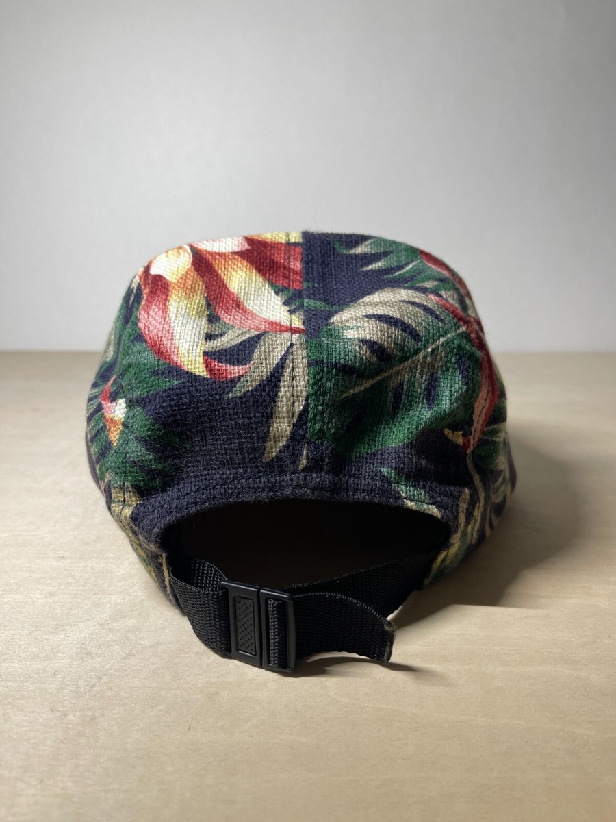 Supreme Camp Cap Floral Suede 5 Panel Navy Multicolor Spring