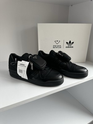 Prada x Adidas Re-Nylon Forum Black Low Sneakers US 6.5 GY7043 | eBay