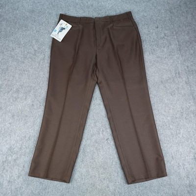 Vintage Levis Action Slacks Pants Mens 42x30 Brown Dress Trousers