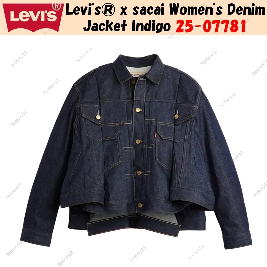 Levi's® x sacai Women's Denim Jacket Indigo 25-07781 | eBay