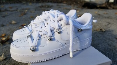 Custom Nike AF1 White Rope Lace w/ Off White Lacing System | Size