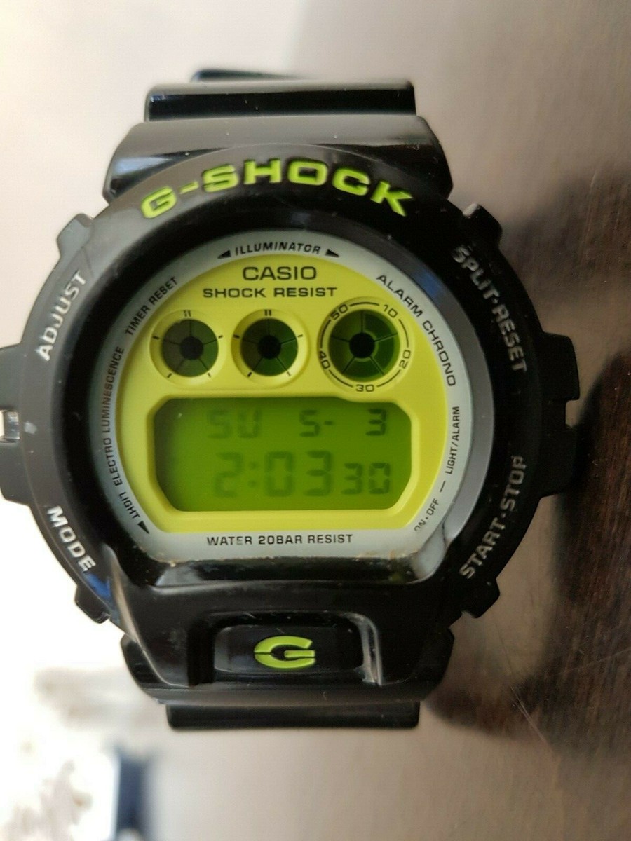 Vintage 90s Casio G Shock Limited Ed. Black/neon lime green watch