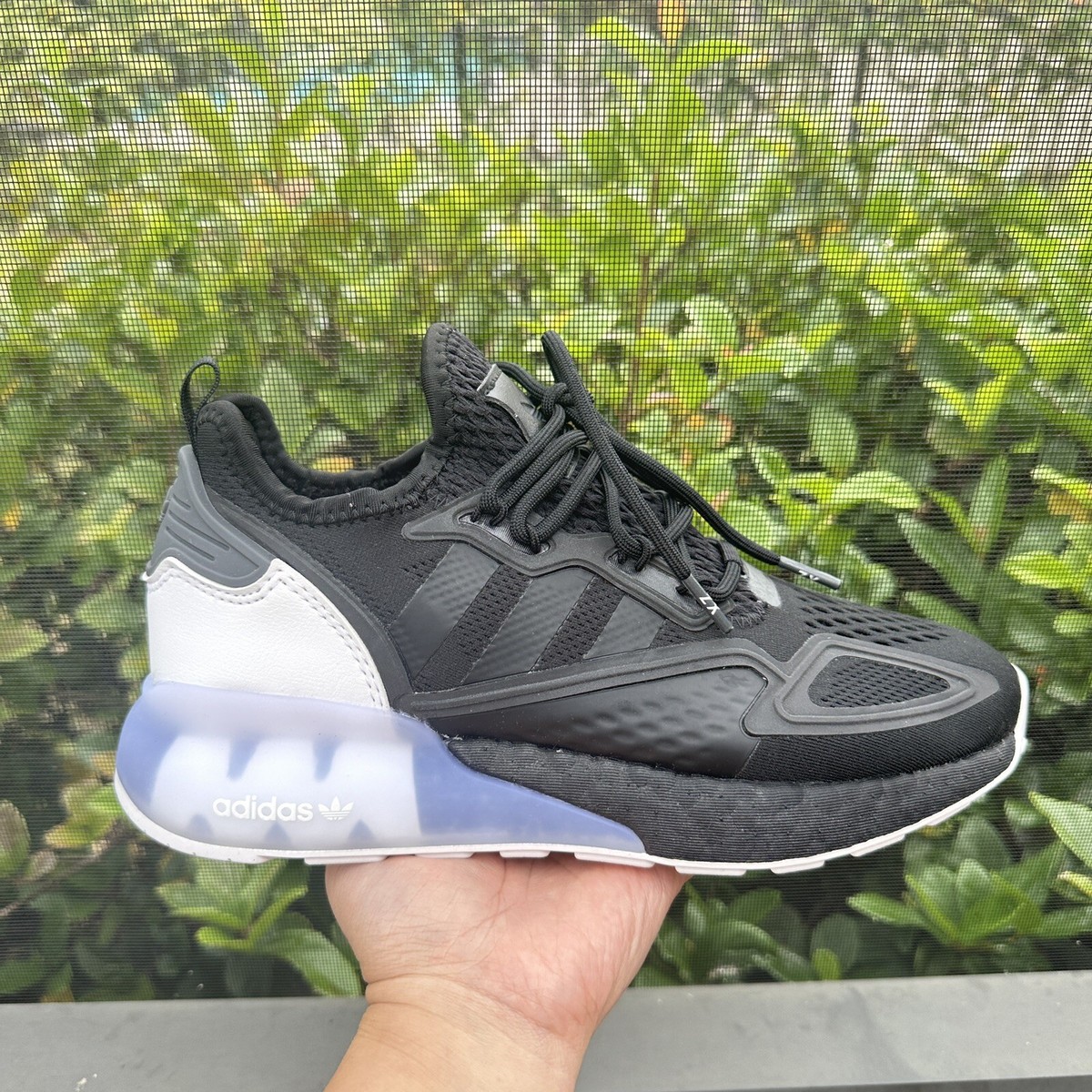 Adidas ZX 2K Boost J Black White Big Kid's Athletic Shoes FZ2948