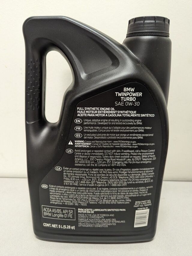 Genuine BMW Bmw Twinpower Turbo Ll 01 Fe 0W-30 83-21-5-A2A-FA9 | eBay