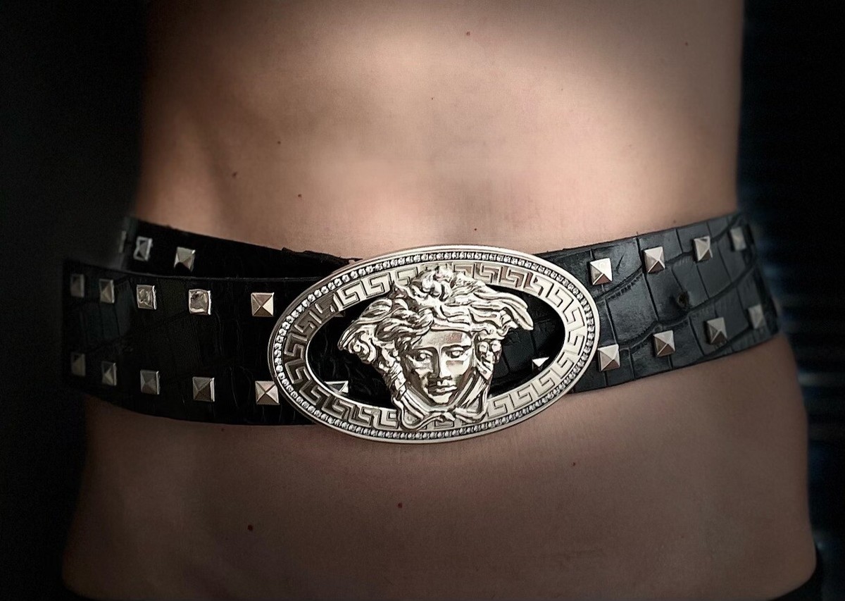 Gianni Versace Alligator Belt W/ Oval Medusa Buckle | eBay